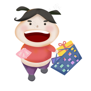 双十一购物节女孩爱购物