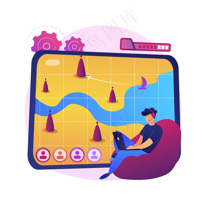 战略网络游戏抽象概念说明。pc游戏，实时多人作战，移动战略游戏，鼠标mmog，浏览器rpg，海量在线多人游戏。