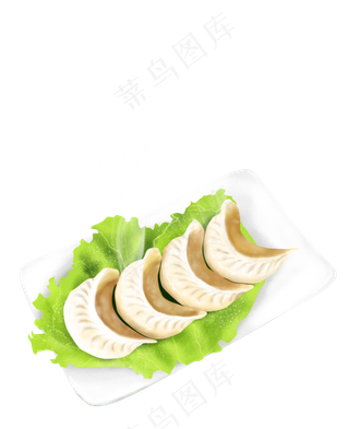 立冬手绘一盘饺子