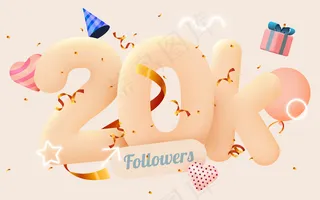 20k或20000粉丝感谢你粉色的心，金色的五彩纸屑和霓虹灯。