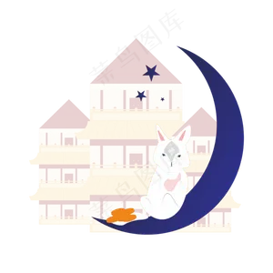 赏月装饰图案商用元素