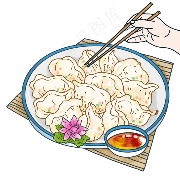 传统美食冬至饺子(2500X2500(DPI:300))psd模版下载