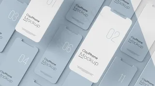 手机显示屏上的接口模型样机