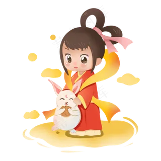 中秋节嫦娥玉兔微信微博配图