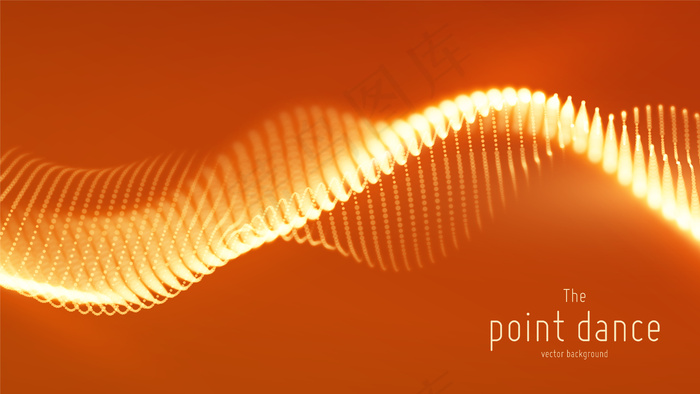 抽象红色粒子波，点阵，浅景深。未来派插图。技术数字飞溅或数据点爆炸。点舞波形。