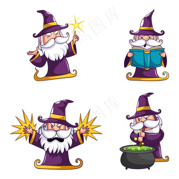 万圣节巫师eps,ai矢量模版下载