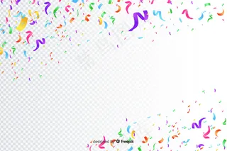 逼真的彩色五彩纸屑背景