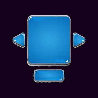 一套石头果冻游戏ui板弹出的gui资产元素