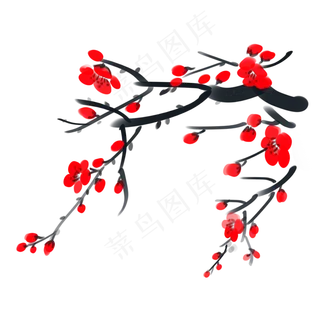  红色的梅花 