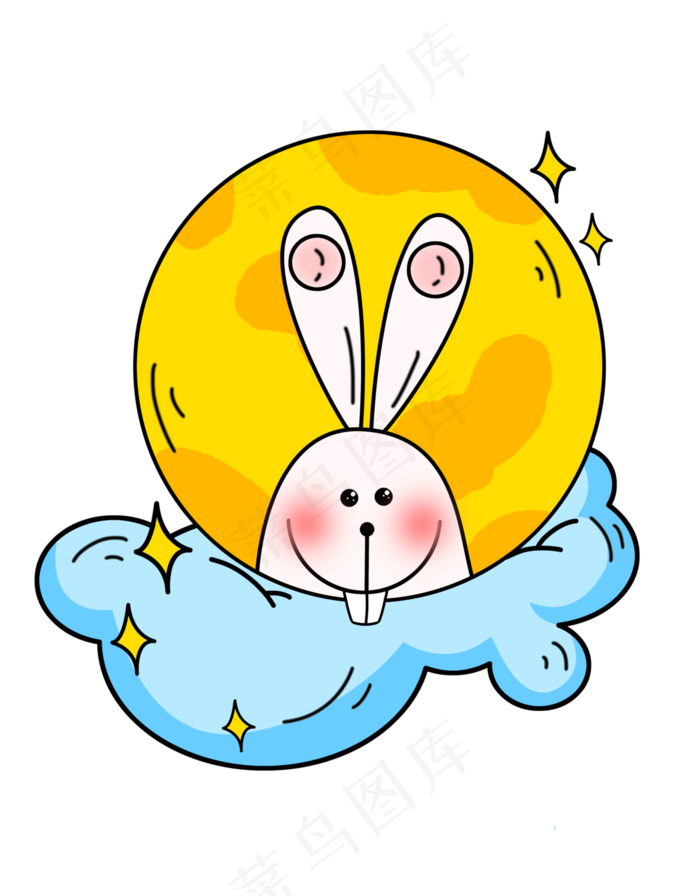 中秋玉兔兔子(2953X3780(DPI:300))psd模版下载