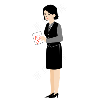 满脸笑容黑衣教师