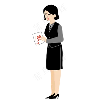 满脸笑容黑衣教师