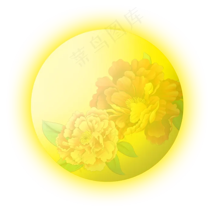 中秋节粉色月亮花朵(2000*2000px 300 dpi )psd模版下载