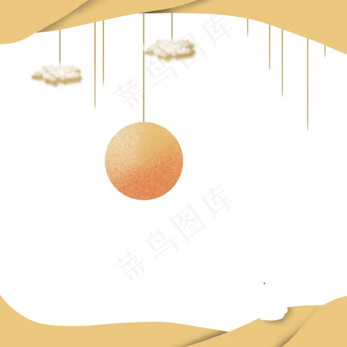 中秋节剪纸可爱小兔子月亮(2048X2048(DPI:132))psd模版下载