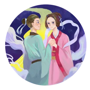 七夕情人节牛郎织女鹊桥相会