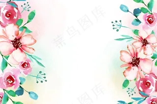 花卉水彩风格背景