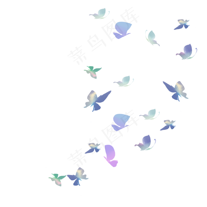 蝴蝶飞舞(2000X2000(DPI:300))psd模版下载