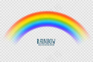 五彩缤纷的透明彩虹