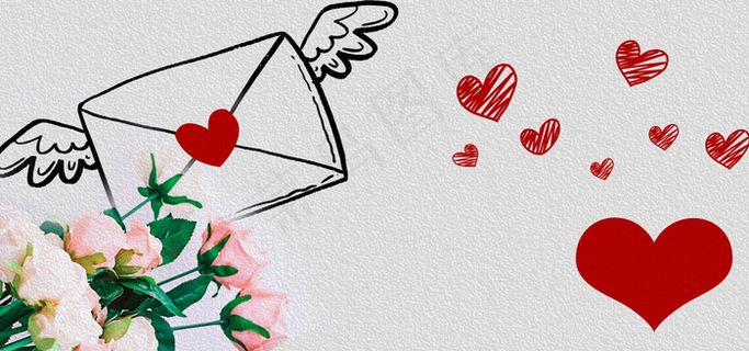 简约七夕情人节浪漫爱心