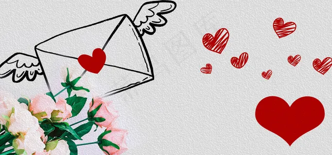 简约七夕情人节浪漫爱心