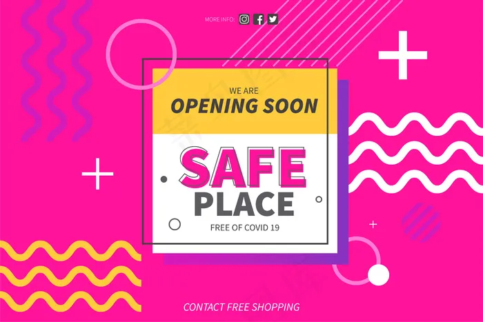 安全背景模板19 covideps,ai矢量模版下载