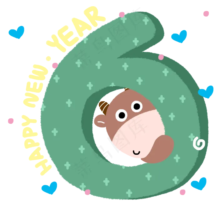 数字牛倒计时6天(2940X2763(DPI:300))psd模版下载