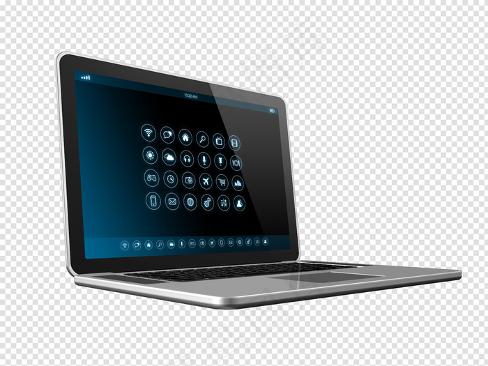 笔记本电脑-应用程序图标界面psd模版下载