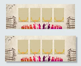 复古教师风采边框模版