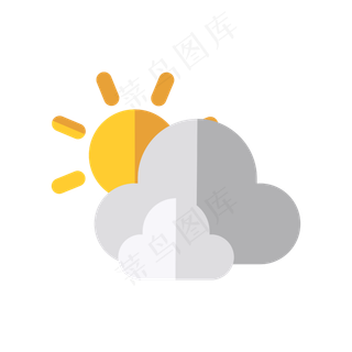 立秋时节天气卡通元素