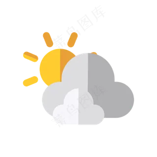 立秋时节天气卡通元素