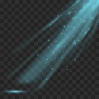 光线。格子背景上的透明光束。闪亮的透明光线和发光光线