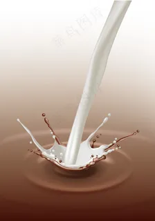 牛奶巧克力飞溅流关闭孤立的背景 牛奶巧克力飞溅流关闭孤立的背景