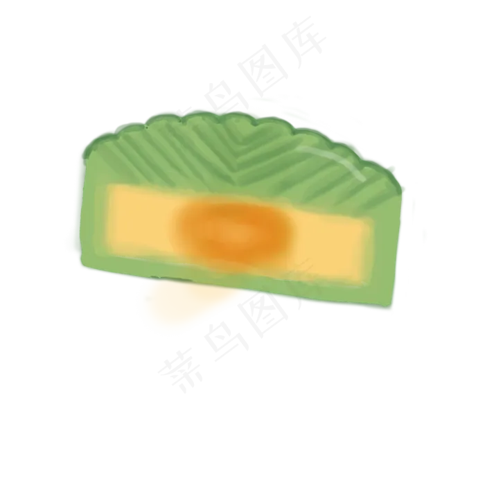  冰皮豆沙蛋黄月饼
