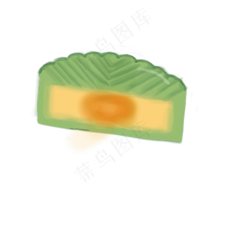  冰皮豆沙蛋黄月饼