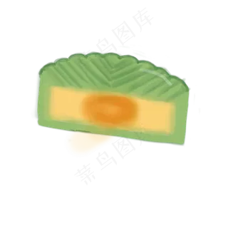  冰皮豆沙蛋黄月饼