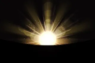 闪耀的白色日出光效果