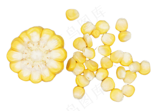 黄色玉米粒苞米实物图,免抠元素