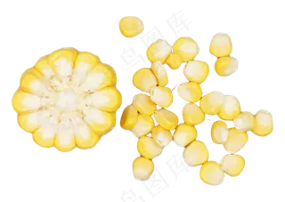 黄色玉米粒苞米实物图,免抠元素