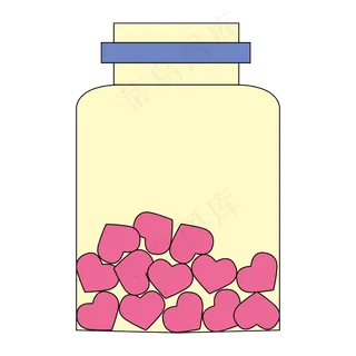 彩色情人节许愿瓶图标