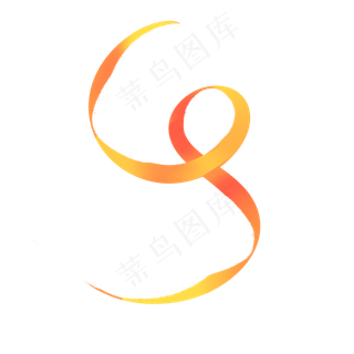 红色金色渐变条纹丝带中秋