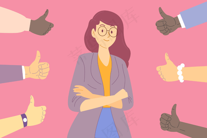 得到公众认可的女人eps,ai矢量模版下载
