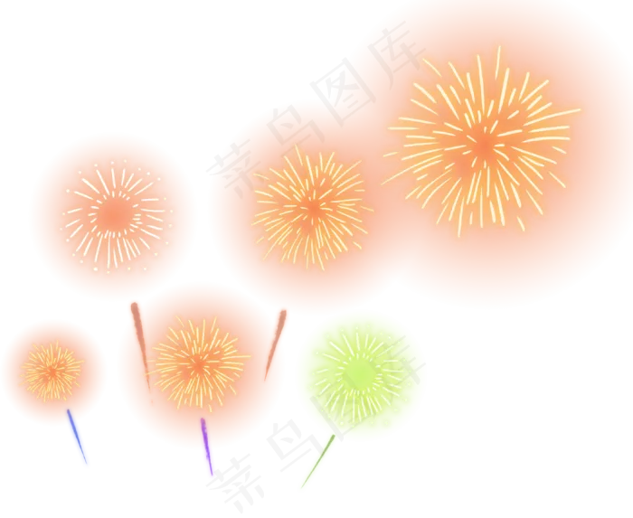 元旦庆祝烟花(3174X2597(DPI:300))psd模版下载
