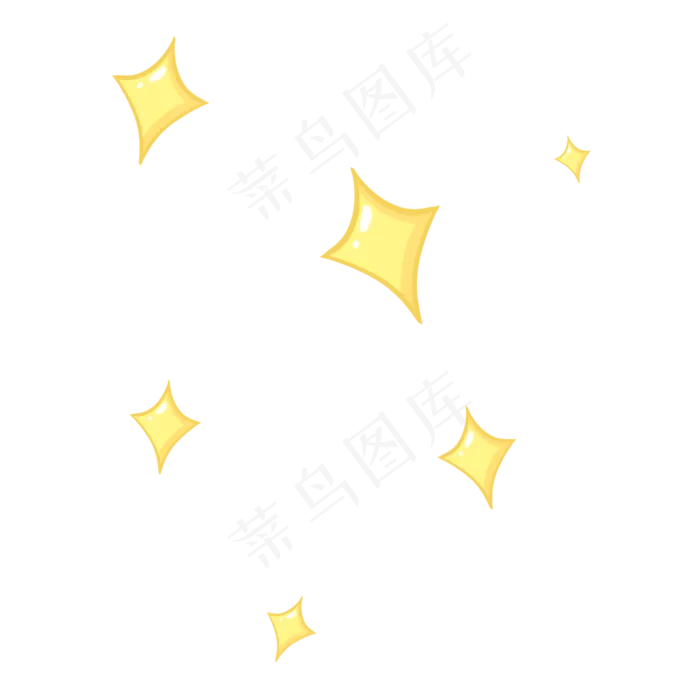 金黄色可爱七夕情人节星星(2000X2000(DPI:300))psd模版下载