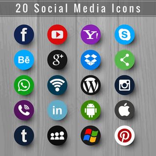 美丽的社交媒体图标