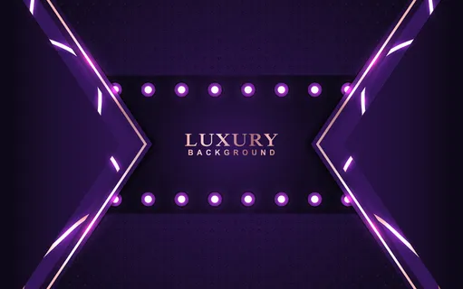 奢华紫色背景，玫瑰金装饰