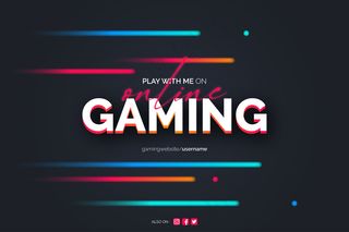 带有霓虹灯线条的在线游戏背景