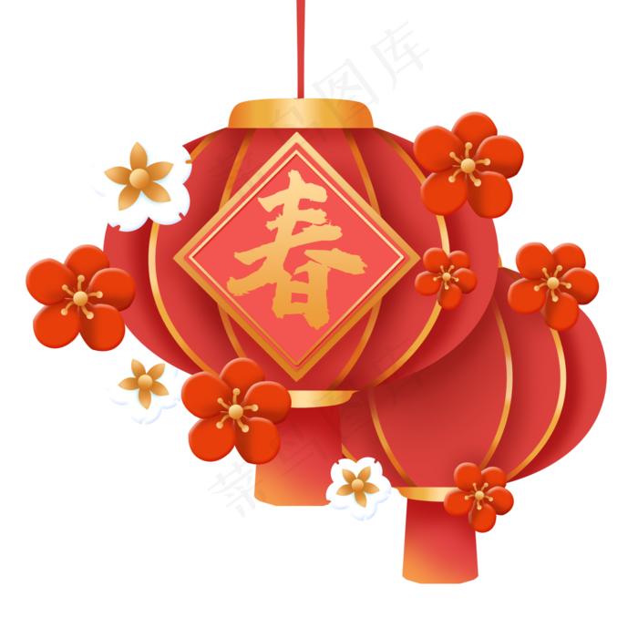 立体质感纸模雕花灯笼(2000X2000(DPI:300))psd模版下载