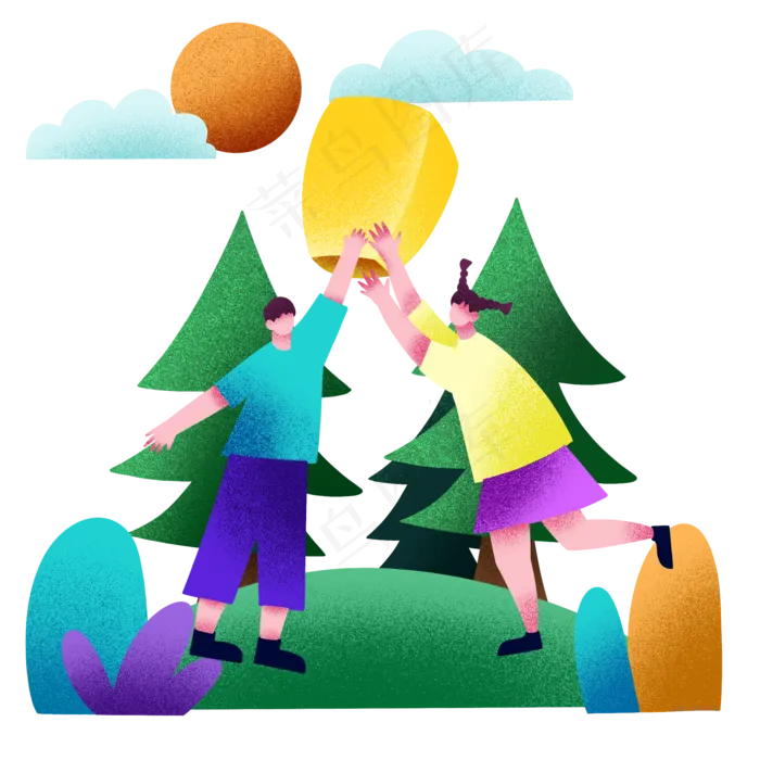 中秋节祈福灯(2000X2000(DPI:300))psd模版下载