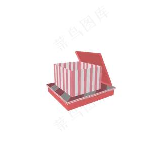 C4D礼盒多礼盒元素七夕情人节