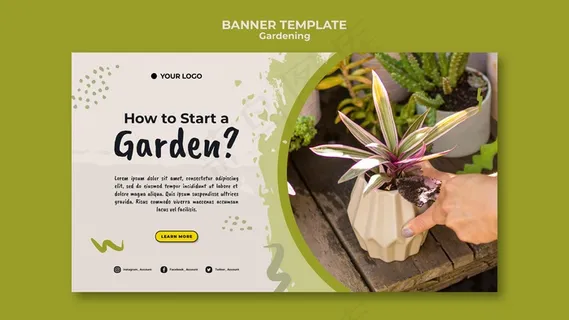 如何启动花园横幅banner模板